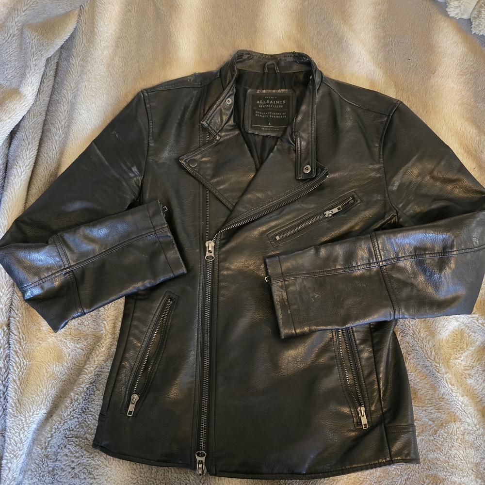 All Saints Black Leather Jacket